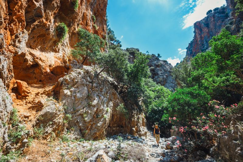 Gorges de Kritsas, sur les pentes de la montagne à l'extérieur d'Agios Nikolaos, Lassithi